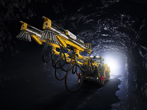 A front impression of a commercially ready Avatel unit in an underground mine. Photo: Epiroc