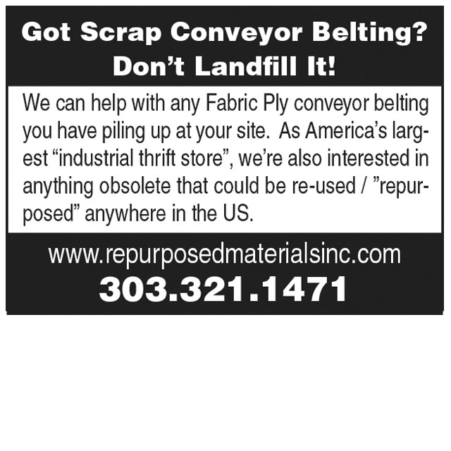 Got Scrap Conveyor Belting?