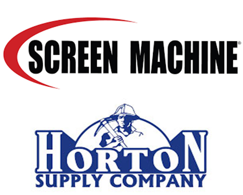 Photo: Screen Machine and Horton Supply Co. logos