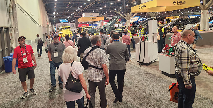 ConExpo-Con/Agg 2023 is ongoing at the Las Vegas Convention Center in Las Vegas. Photo: P&Q Staff