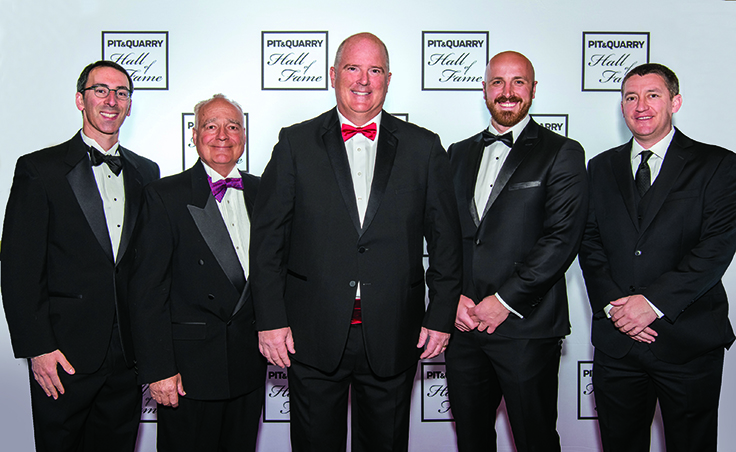 From left: Lohre Associates’ Scott Hasson and Chuck Lohre with Stedman Machine Company’s Chris Nawalaniec, David Canavan and Eric Marcotte. Stedman was a Hall of Fame silver sponsor. Photo: PamElla Lee Photography