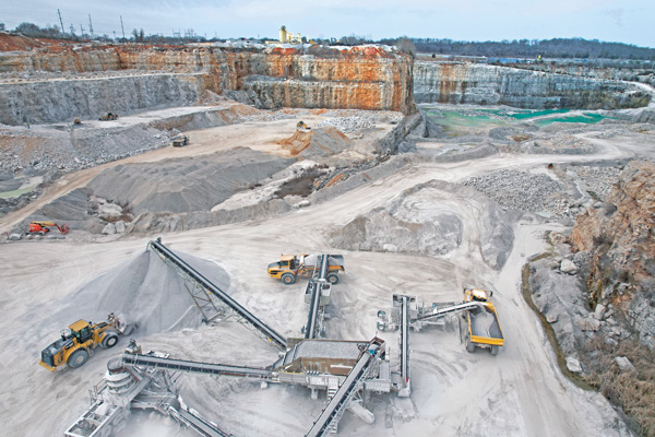 The Ozark Quarry, located in the Springfield, Missouri, area, is one of 12 quarries that makes up Capital Materials, now part of Capital Aggregates. Photo: Capital Aggregates